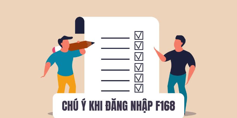 Chú ý khi đăng nhập vào F168